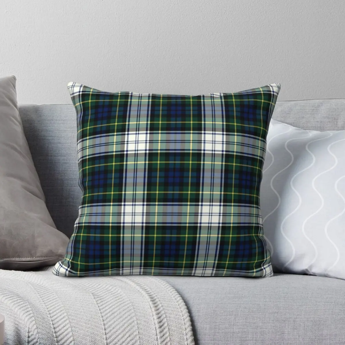 

Clan Gordon Dress Tartan Square Pillowcase Polyester Linen Velvet Pattern Zip Decor Throw Pillow Case Sofa Seater Cushion Cover