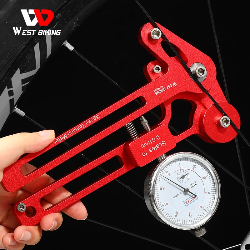 

WEST BIKING Bicycle Spoke Tension Tester Precision Spokes Checker Bike Indicator Meter Tensiometer Wheel Builders Repair Tool