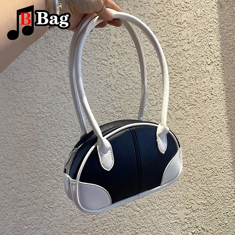 Y2K Harajuku Women Girl PU Leather single shoulder underarm Bags Handbags Gothic Lolita punk skull hand Collage tote bags female