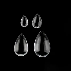 Transparent Color Glass Smooth Pendant 10 Pieces Feng Shui Crystal Drop Parts Suspension For Curtains Prism