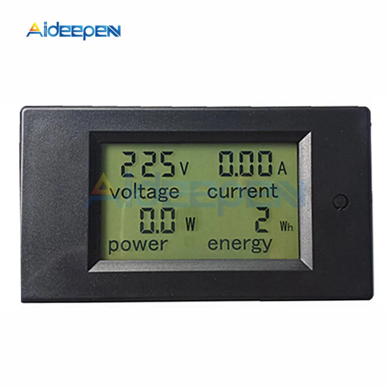 AC 220V 80V~260V 20A Single Phase Digital Ampermeter Power Energy Voltmeter Ammeter Volt Watt Kwh Factor Meter