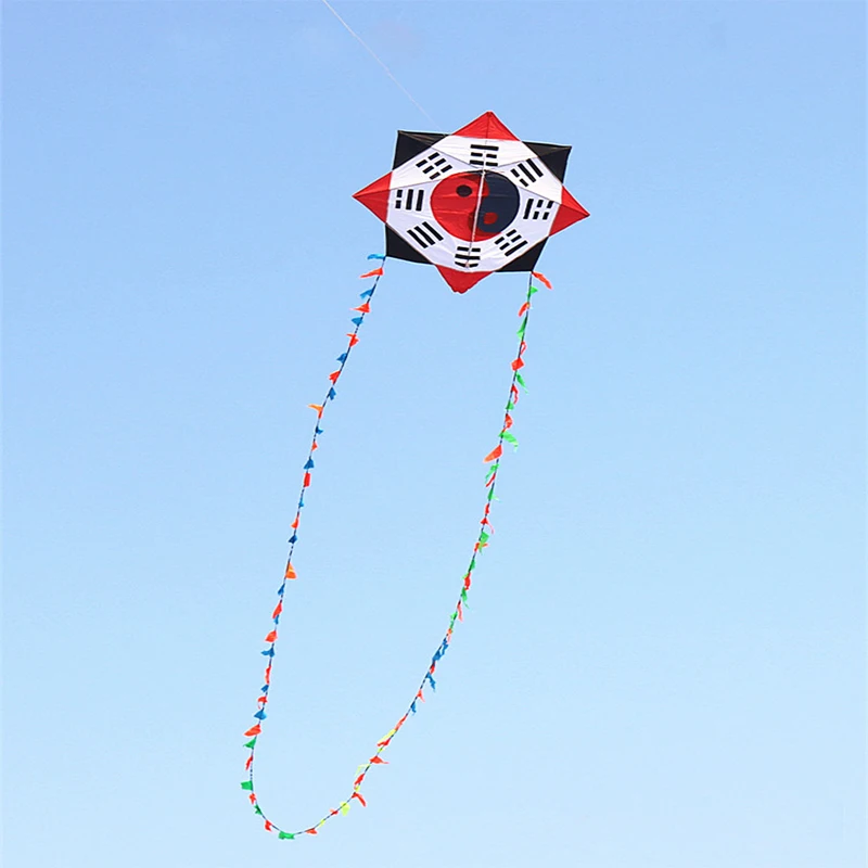 free shipping gossip kite flying toys for kids ripstop nylon fabric outdoor traditional kite string adults kite reel hot sell