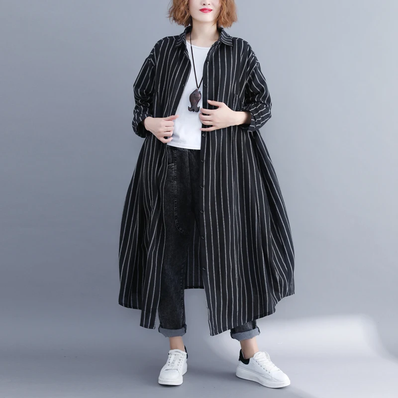 Spring Autumn Women Cotton Linen Korean Long Sleeve Shirt Coat Woman Casual Cardigan Shirts Ladies New Arrival Shirts Coat 2023