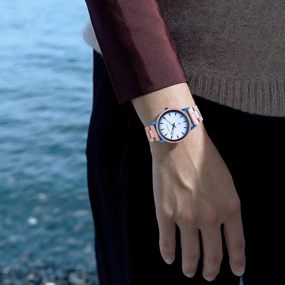 BOBO BIRD-reloj de madera para mujer, pulsera de cuarzo, resistente al agua, personalizado, envío directo, OEM