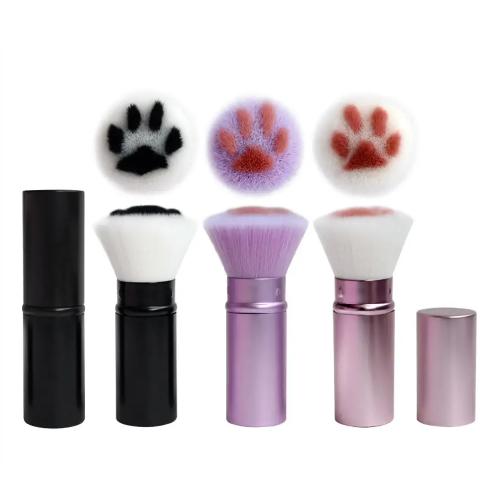 1PC Cute Cat Claw Make Up Brush Portable Retractable Kawaii Foundation Concealer Blush Powder Brush Makeup Cosmetic Tool