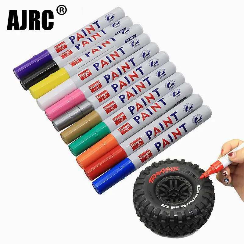 AJRC RC Car Tire Paint Marker Drawing Pen Tool for RC Car Crawler Traxxas TRX4 Axial SCX10 Color oil pen