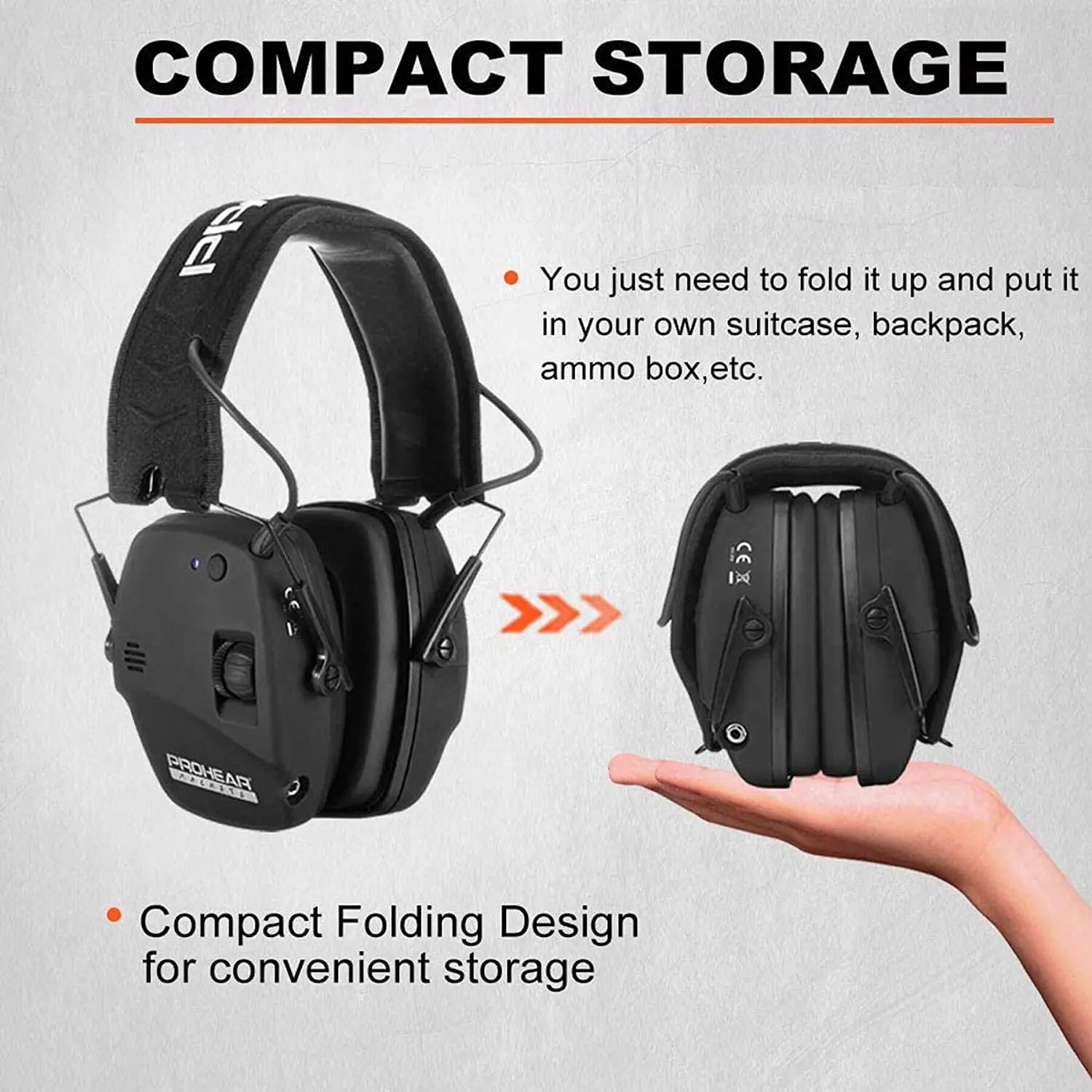 ZOHAN Electronic Bluetooth earmuffs Shooting Ear Protection Earmuffs Noise Reduction Sound Amplification Hearing Protector