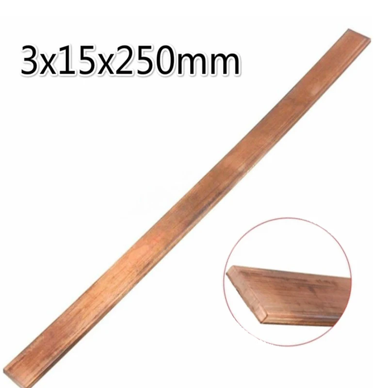 1 pz 99.95% Rame Puro Spessore Striscia di Rame Rosso Rame Pad Lamina di Rame Piastra di Rame Bar FAI DA TE Materiale CNC Nuovo Caldo