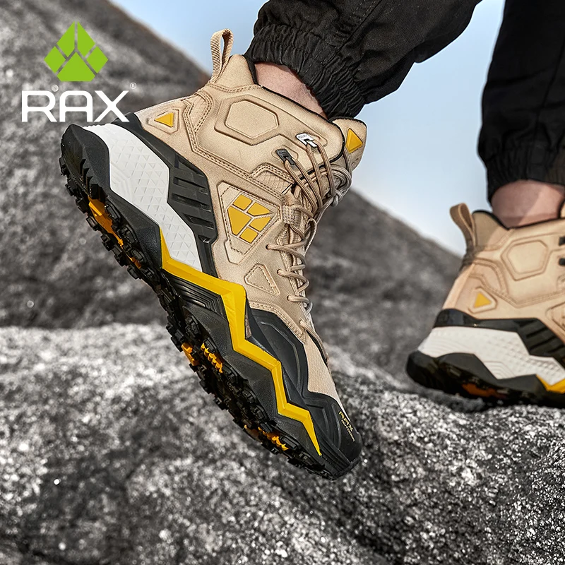 Rax-Chaussures de Randonnée Imperméables pour Homme, Bottes d'Escalade en Plein Air, de Camping, de html, de Trekking, de dehors, de Neige