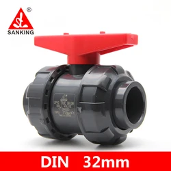 Sanking 32mm UPVC True Ball Valve Union Valve PVC Water Pipe Connector Plumbing Hose Fittings