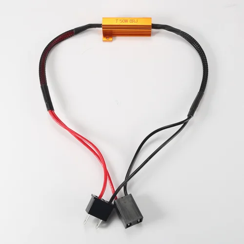 Imagen 2 del producto Cancelador de errores de resistencia de carga de coche, decodificador LED, Canbus, cableado libre, luz decodificadora, 50W, H1, H3, H7, H11, 9006, hb3, hb4, h9, h8, H4