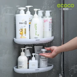 ECOCO coin organisateur de salle de bains étagère de rangement de shampooing cosmétique étagère murale de cuisine articles ménagers accessoires de salle de bains