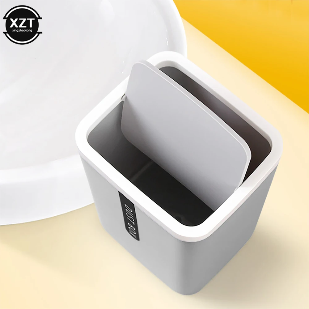 Home Mini Small Waste Bin Desktop Garbage Basket Office Table Trash Can Dustbin Sundries Barrel Box Japanese Dust Box