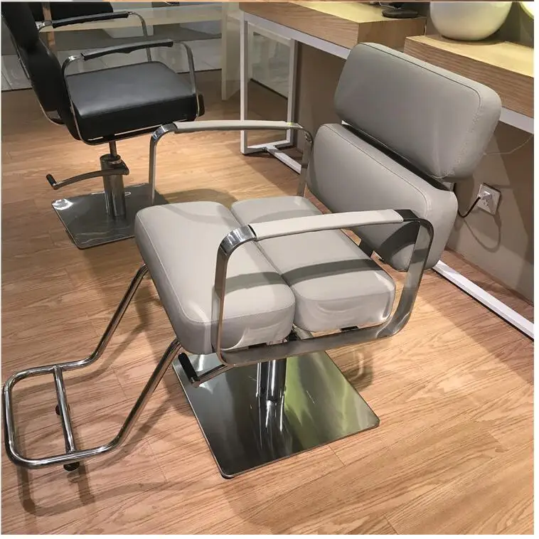 Hairdressing chairs for barbershops, multifunctional adjustable barber chairs for barbershops, retro-style solid wood chairs