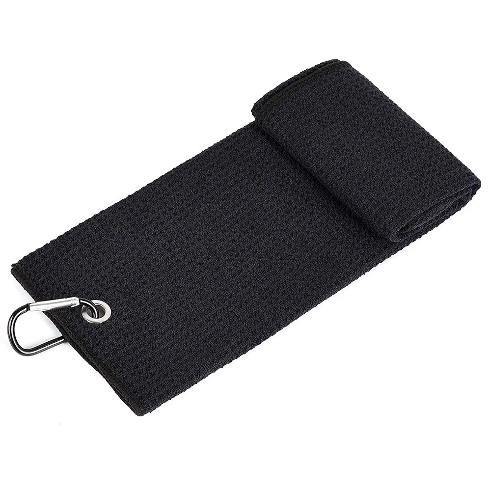 Golf Towel Premium Microfiber Fabric Waffle Pattern Heavy Duty Carabiner Clip golf accessories