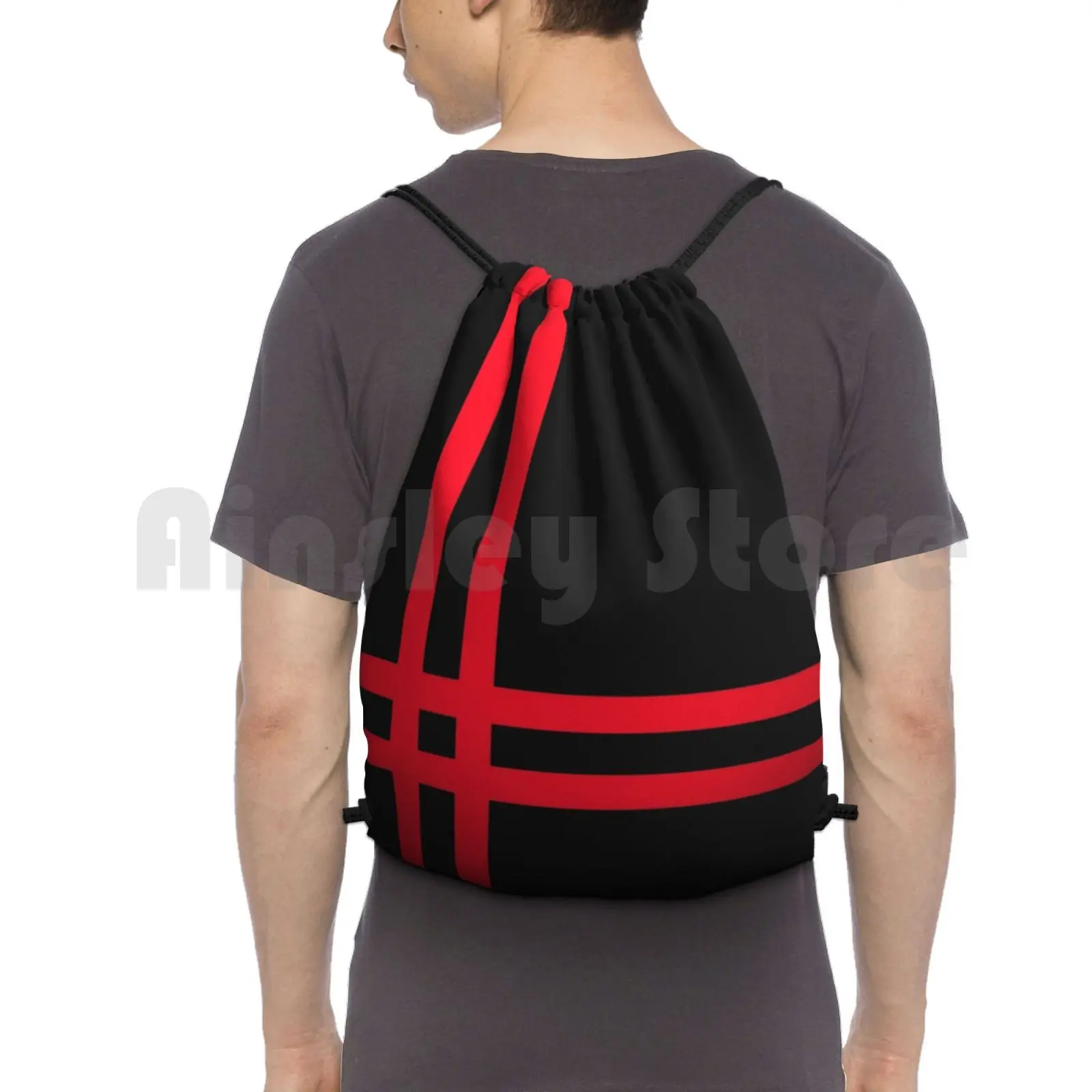 Telekon Style Numan Stripes Backpack Drawstring Bag Riding Climbing Gym Bag Gary Numan Numan Tubeway Army Replicas 1979