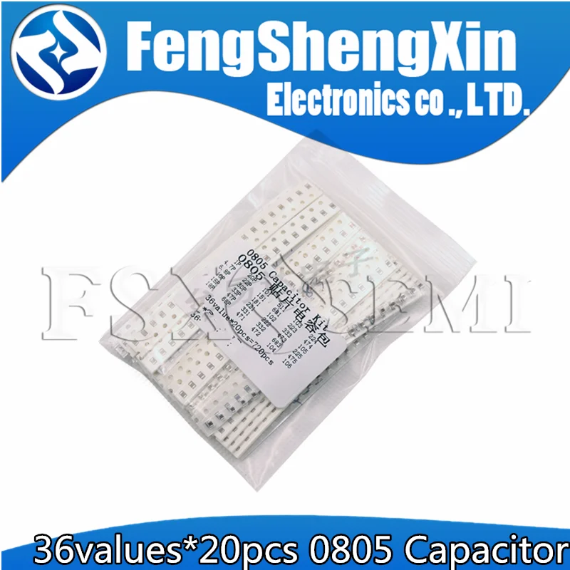 36 wartości * 20 sztuk = 720 sztuk 1pF ~ 10uF 0805 kondensator SMD wybrane elementy kondensatory zestaw próbek elektroniczny zestaw do majsterkowania 1pf 4.7pf 100PF 10UF