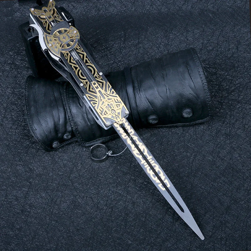 Metal blade Hidden Blade Sleeve sword Action Figure Hidden Blade Edward Weapons Sleeves swords Can the ejection kid toy