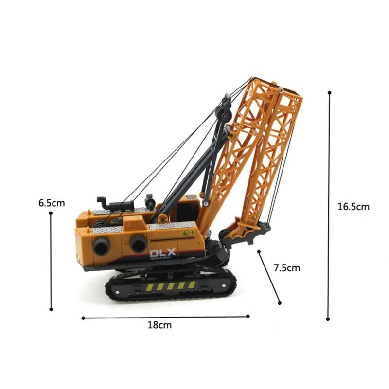 Vehículo de construcción de grúa para niños, juguete de ingeniería, camión, Tractor, alta simulación, modelo de máquina, 1:50