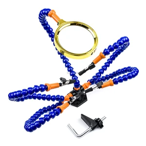 محطة لحام سطح المكتب مخرطة مرنة 5 أذرع لحام الحديد الوقوف ثنائي الفينيل متعدد الكلور إصلاح أداة اليد FPV RC أعلى 10 مبيعات RC تسقيف الحديد - No6