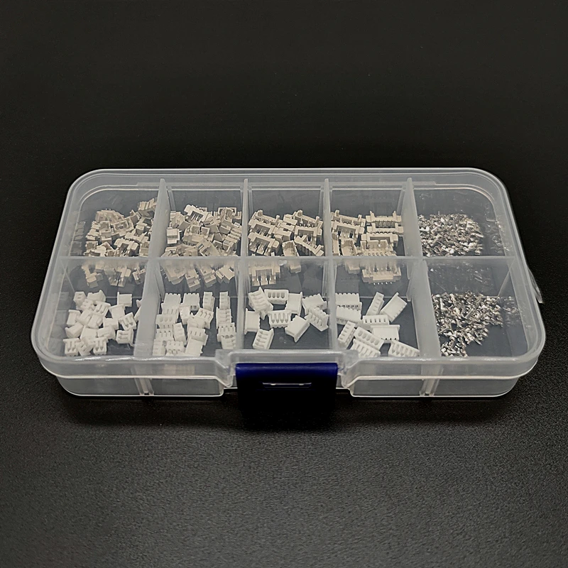 60 Sets 1.25mm Pitch Vertical Type SMD Connectors 2p 3p 4p 5 Pin Terminal Housing Pin Header Connector Kit in Box