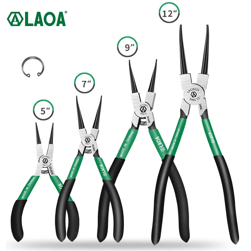 LAOA 5/7/9/12 Inch Circlip Pliers Set Multifunctional Shaft Hole Snap Ring Pliers Set Crimp Tool Internal External Ring Remover