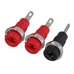 10pcs Binding Post Banana Jack Socket 2mm Panel Mount Test Probe Black + Red