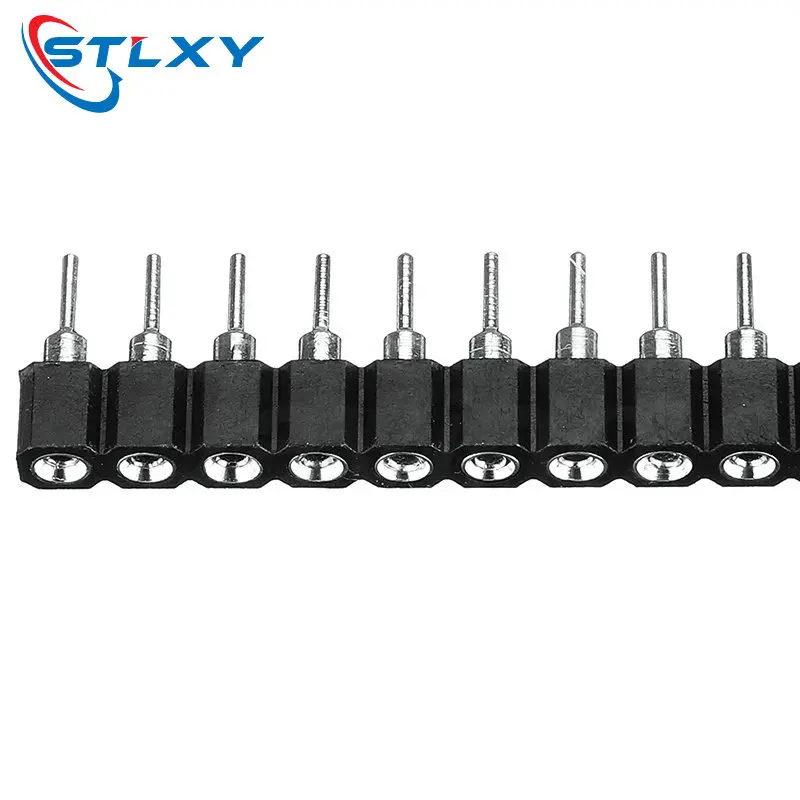 5pcs 1x40P 2.54mm Round Hole Female Header Tin Single Row 40Pin 0.1