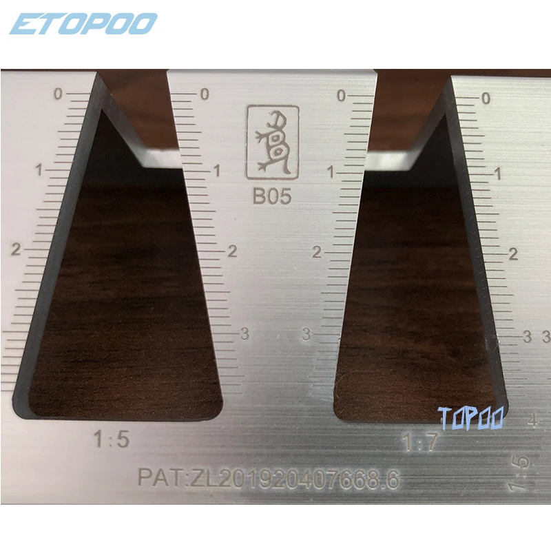 Woodworking Dovetail Marker Aluminum Alloy Dovetail Marking Template 1:5 & 1:7 Wood Joint Gauge With Scale Dovetail Guide Tools