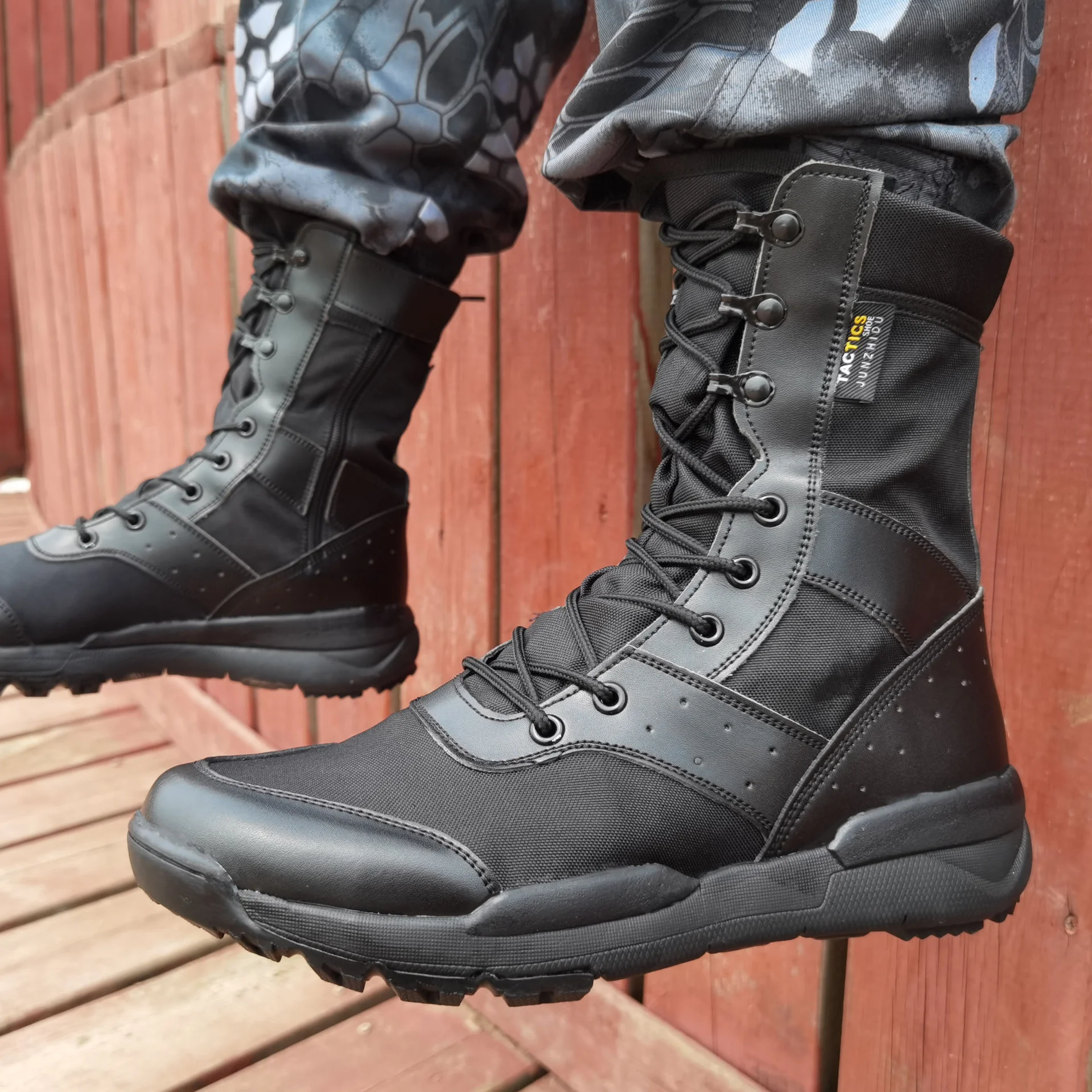 Scarpe da arrampicata all'aperto ultraleggere Unisex con cerniera più recenti stivali da allenamento tattici da allenamento stivali da trekking estivi in Mesh traspirante