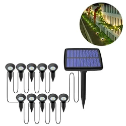 LED Solar Outdoor Lawn Light COB Flame Spike Lawn Lamp Ground Garden Landscape Road  Pathway Patio Yard Path Driveway Decoration