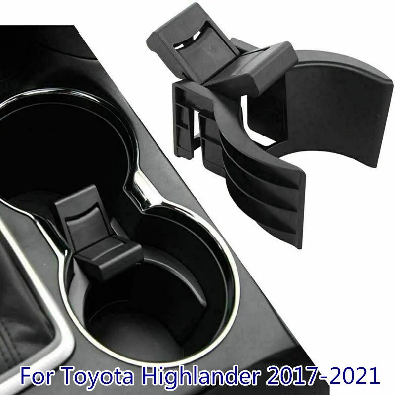 

For Toyota Highlander 2017-2021 Black Car Center Console Insert Cup Bottle Drink Divider Holder