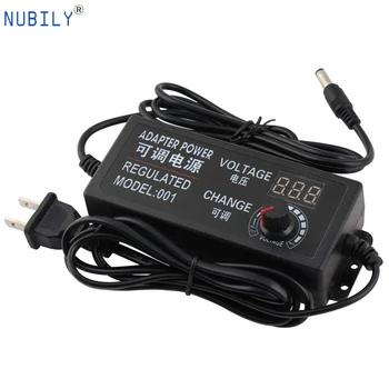 Convertidor de fuente de alimentación LED regulado con conmutación AC/DC ajustable con pantalla LED DC 3V 9V 24V 12V 1A 2A 3A 5A para tira de LED
