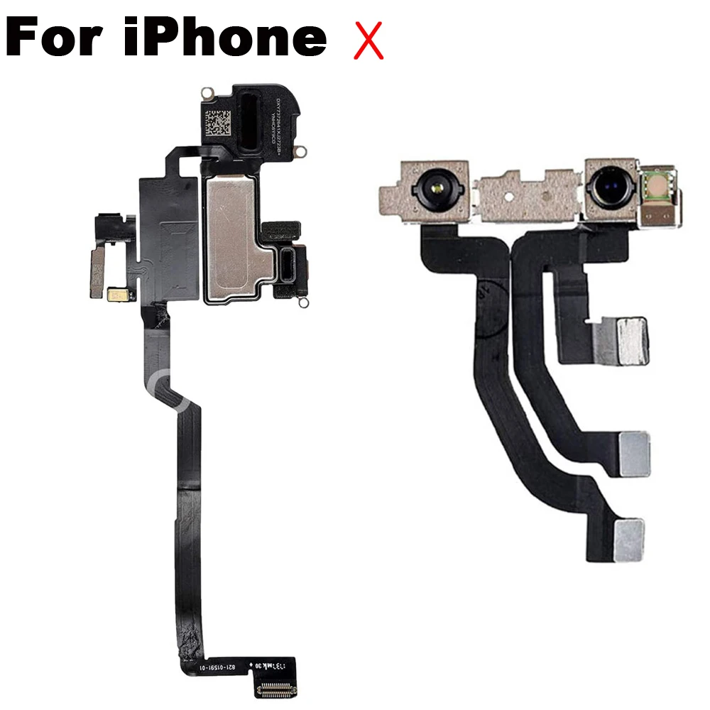 Ear Speaker With Microphone Flex For iPhone X XR XS Max Front Camera With Sensor Flex Cable NO Face ID