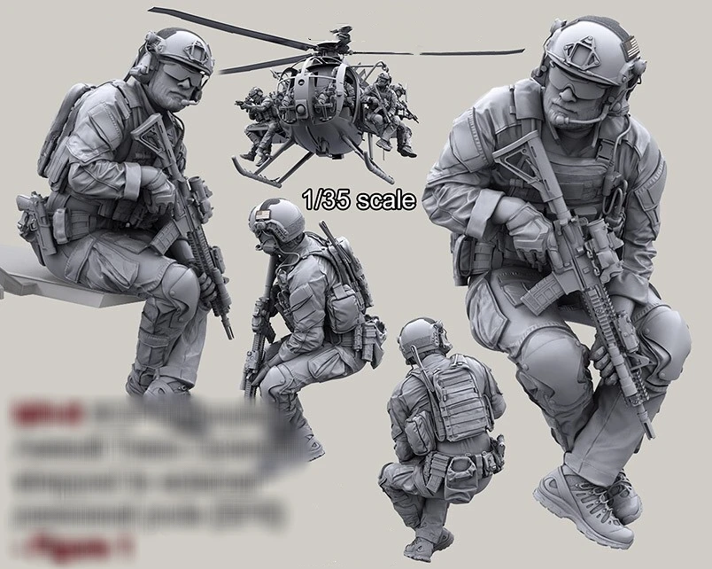 Figura modelo GK de resina 1/35, tema militar moderno, kit sin montar y sin pintar, 9 unidades por juego