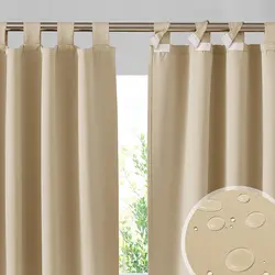Detachable Top Drape, Waterproof Outdoor Blackout Curtains, Patio Porch Pergola, Cabana, Sun Room Deck, Custom Size
