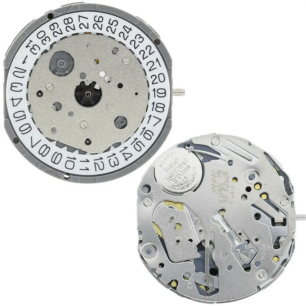 Repuesto de reloj de cuarzo con 3 manecillas, cronógrafo con 3 ojos @ 6-9-12H, accesorios de reparación para Miyota FS10