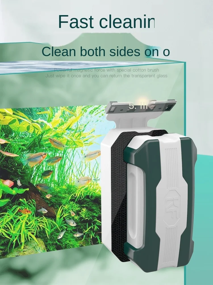 Fish tank cleaning artifact Super magnetic brush  tools Algae scraper without dead ends aquarium cleaner accessories