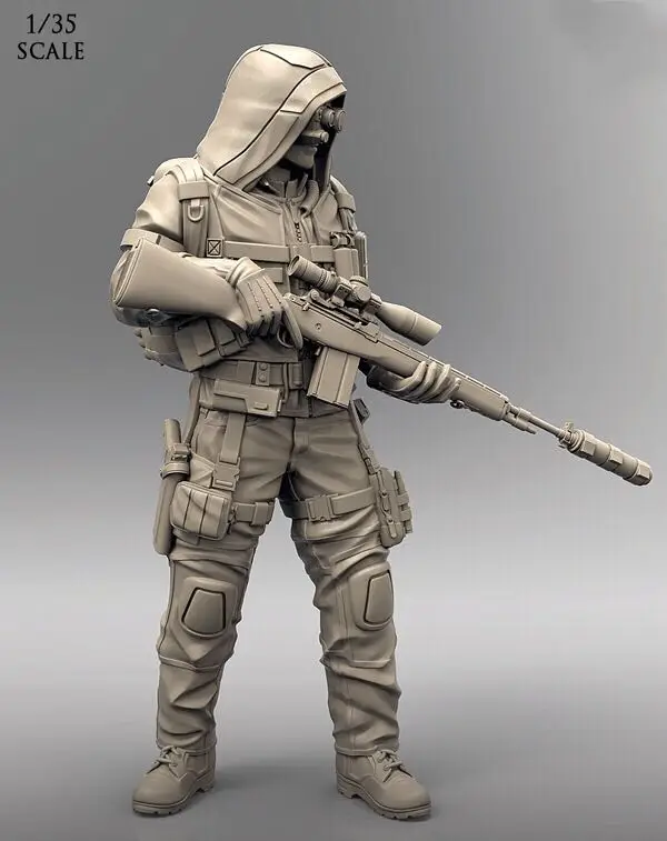 1/35 Resin Model Figure GK, Unassembled and unpainted kit