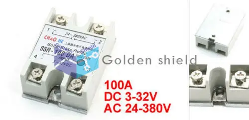 SSR-100 DA Single Phase DC to AC Solid State Relay AC 24-380V