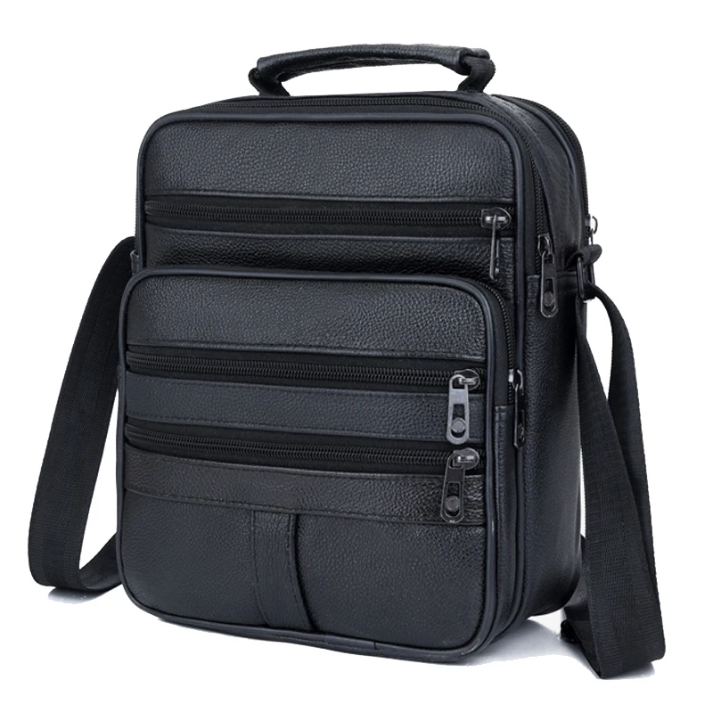 Sacos de ombro masculinos de luxo de couro genuíno bolsa masculina moda casual crossbody messenger bags para negócios bolsa de bolso