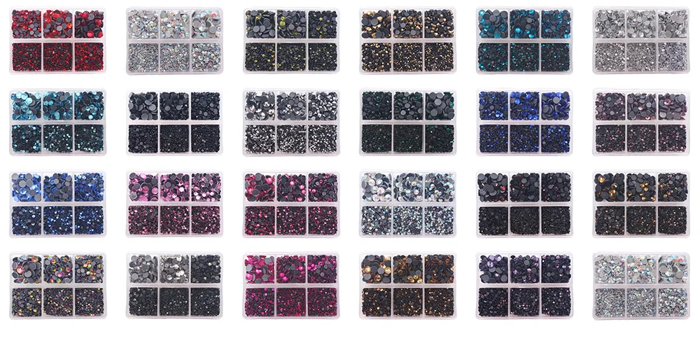 2350 Stück Hot Fix Strasssteine mit flacher Rückseite, selbstklebende glänzende Kristalle, Strass-Glasperlen, spezielle Steine zum Aufkleben auf Strasssteine – Detail 1