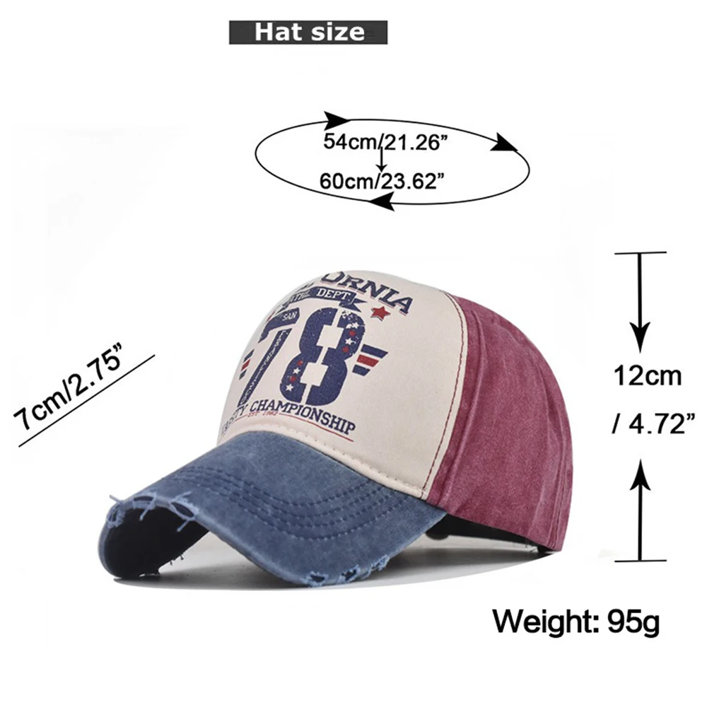 FS Vintage Washed Denim Baseball Cap For Women Men Streetwear Hip Hop Caps Winter Casual Worn Hole Trucker Hat Bone Masculino