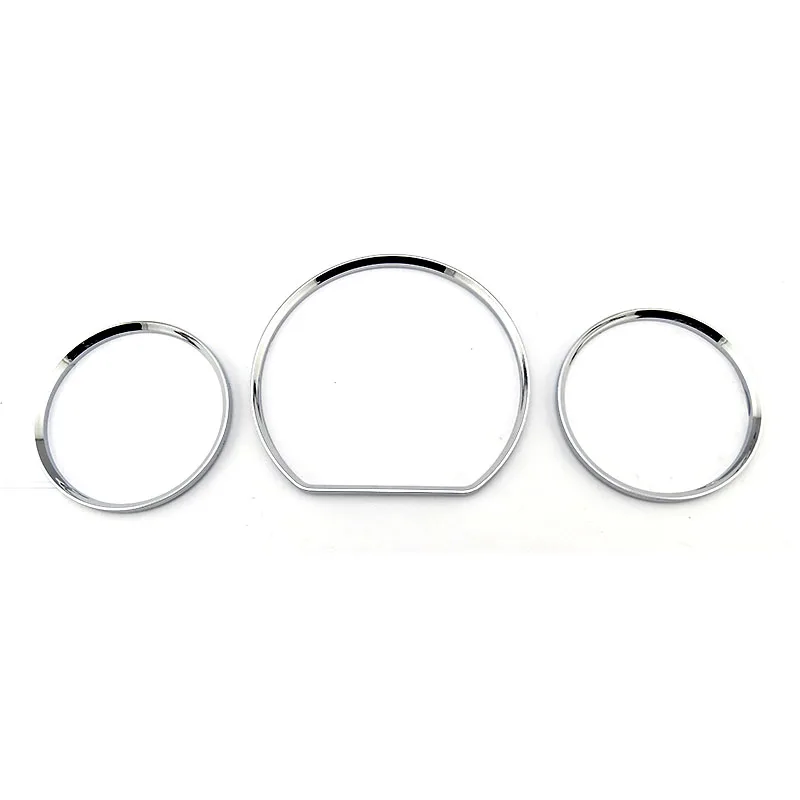 3pcs Plastic ABS Chrome Gauge Dial Dash Cluster Rings Dashboard cover bezel trim For Mercedes  Benz W210 W208 2000-2002