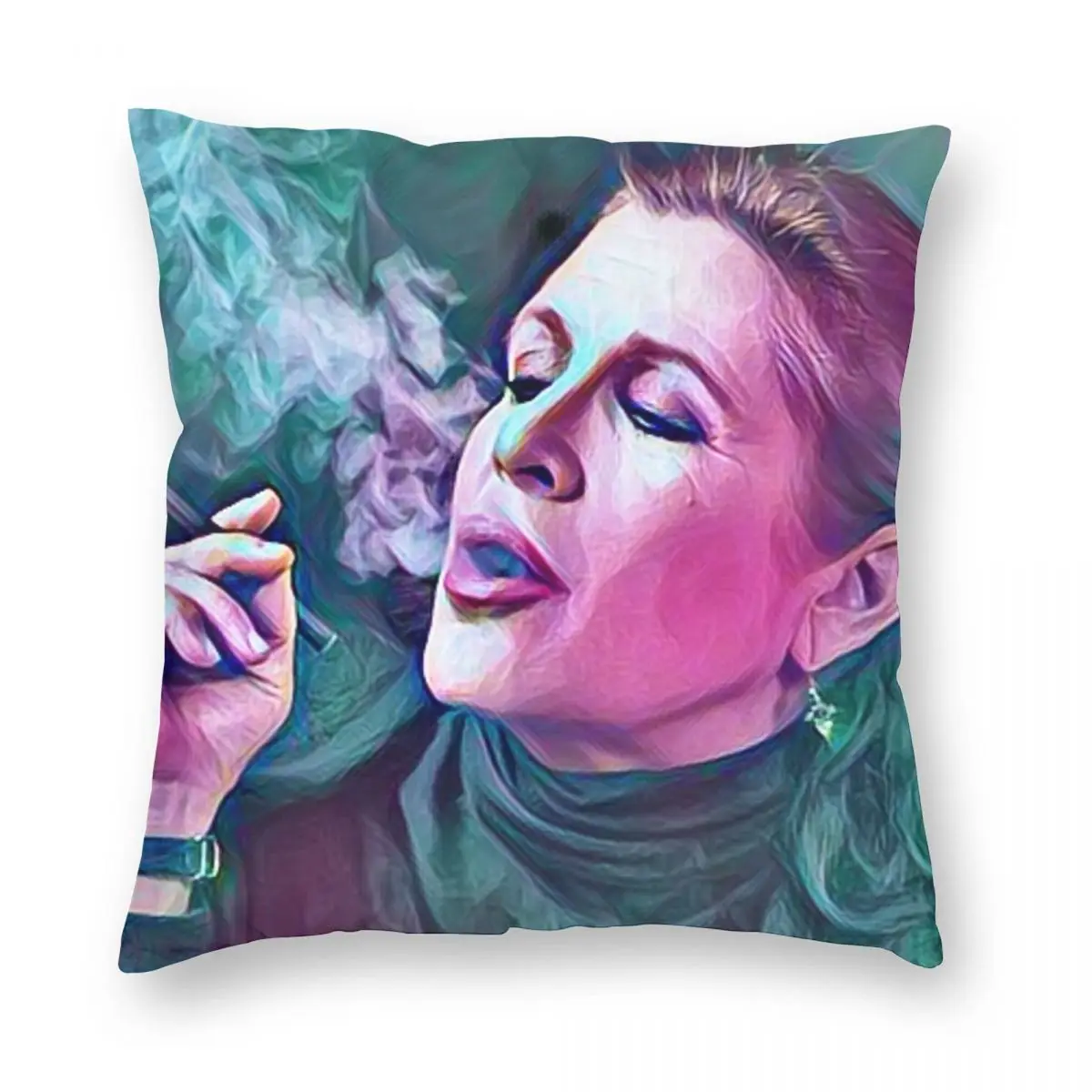 

Carrie Fisher Thrive Square Pillowcase Polyester Linen Velvet Pattern Zip Decor Throw Pillow Case Car Cushion Cover 45x45