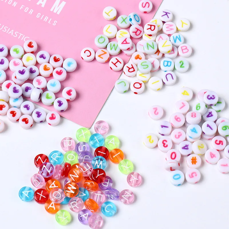 English Letter Bead Bracelet For Kids Girls Toys Knitting Diy Handmade Beaded Jewelry Making Necklace 2020