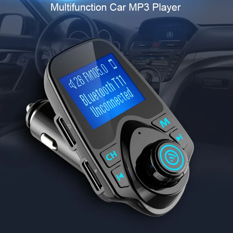 

Wireless Bluetooth FM Transmitter Handsfree Car Kit MP3 Player Wireless Bluetooth Adapter With Dual USB Port Car Kit