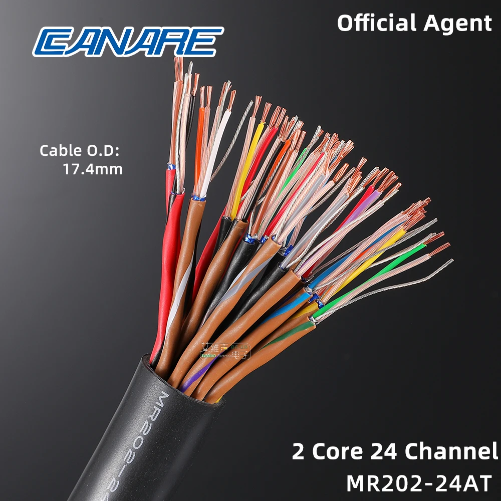 CANARE MR202-2AT/4AT/8AT/24AT Audio Mikrofon Studio Aufnahme Zwei-core Aluminium Folie Abgeschirmt Mehrkanal Linie Signal Draht – Detail 15