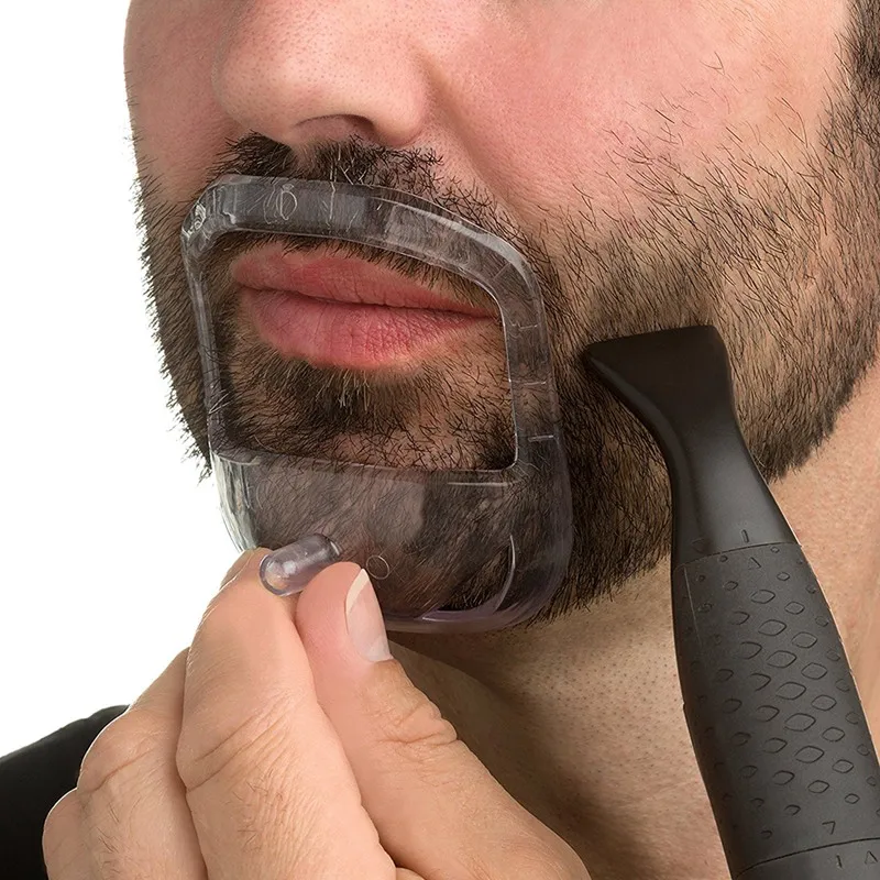 5 pçs/set homens barba estilo ferramenta de barba barça modelo de barbear barba barba cuidados com o rosto modelagem aliciamento presente para o