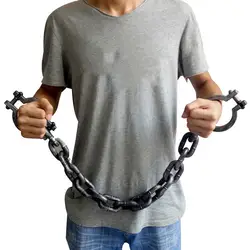 Funny toys Halloween Party Plastic Handcuffs Fetters Shackle Decorate Prisoner Cosplay Prop
